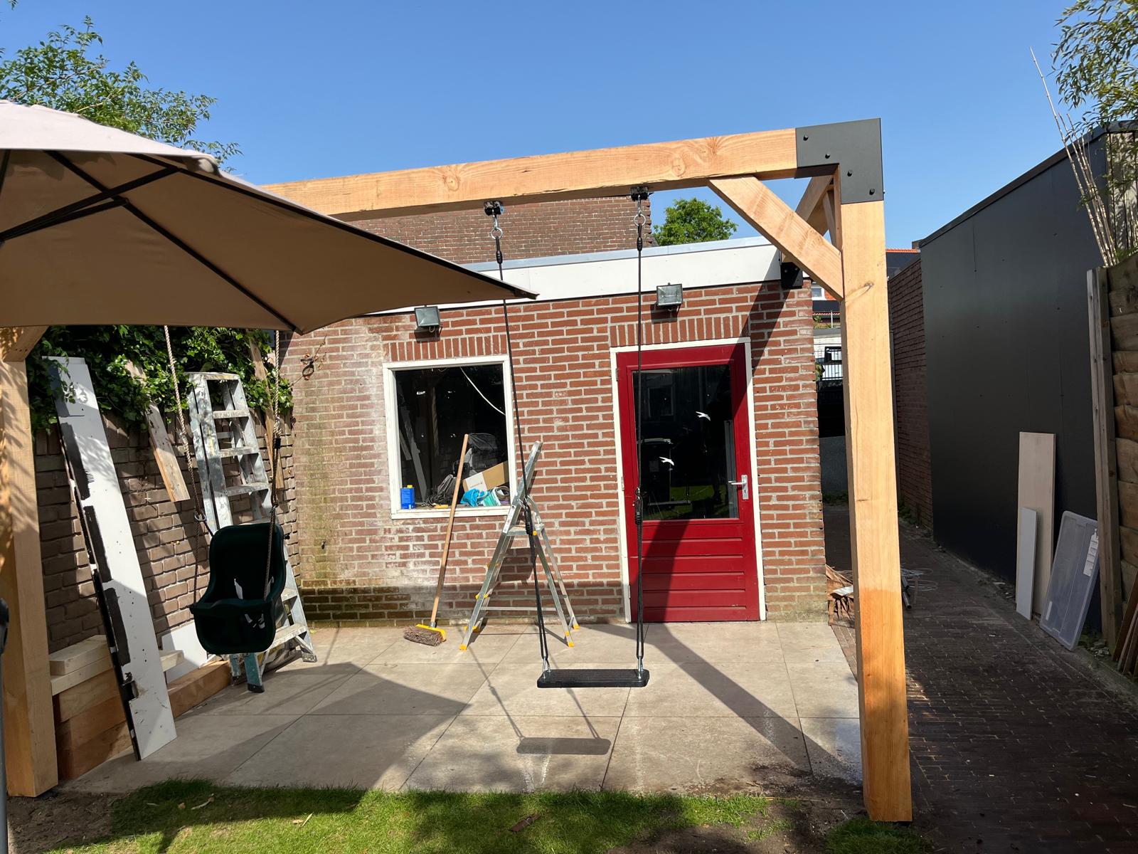 Douglas houten pergola op maat door MA Timmerwerken